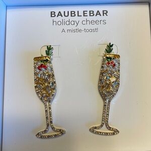 ✨ BaubleBar Holiday Cheers Champagne Flute Earrings ✨